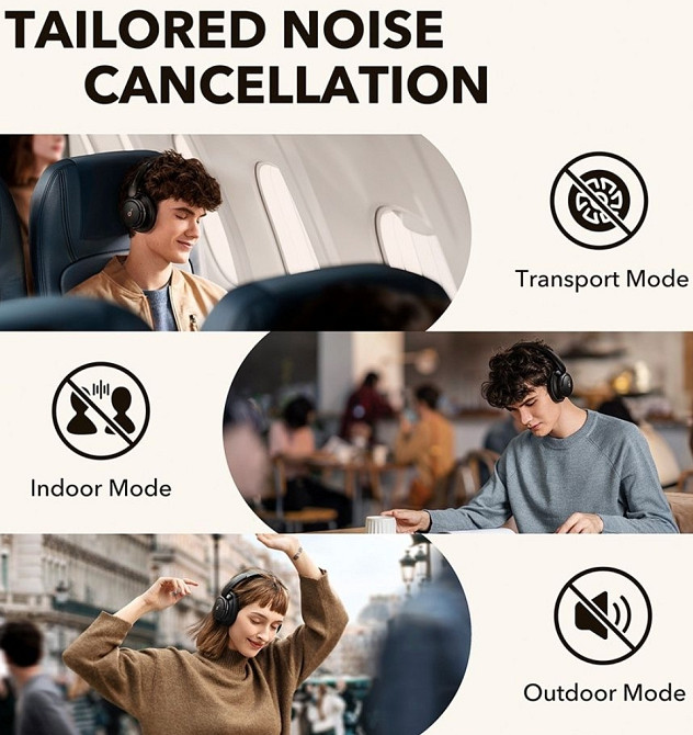 Наушники Anker Soundcore Life Q30 black/ pink ANC Bluetooth 5.0 Київ - фото 3