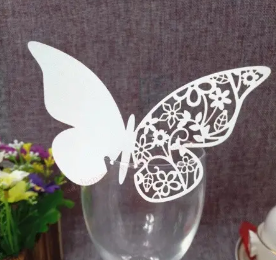 Розсадочні картки Метелики 10 штук 9 на 7 см білий Київ