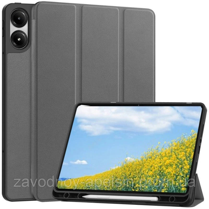 Xiaomi Poco Pad 5G 12,1" Чохол книжка Відсік стилуса (сірий) Одеса - фото 1