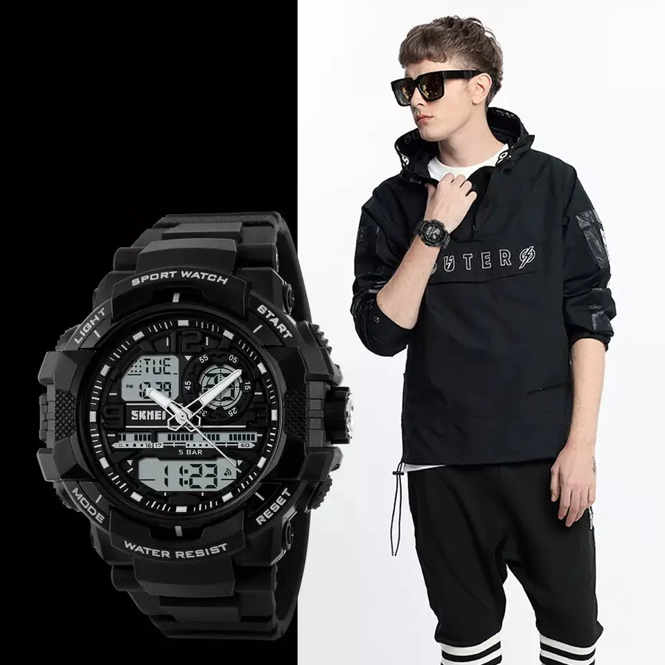 Мужские наручные часы Skmei 1164 (Черные) Винница - изображение 5