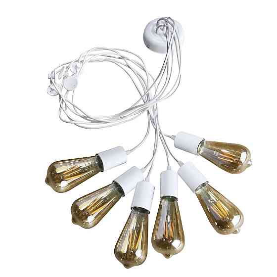 Подвесная люстра паук белая 6 ламп Е27 Spider NL 149-6W Одесса