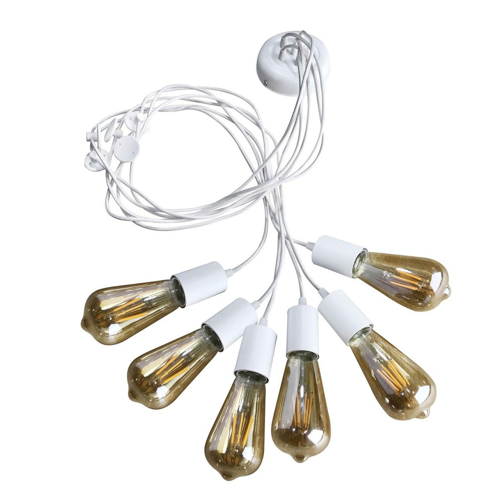 Подвесная люстра паук белая 6 ламп Е27 Spider NL 149-6W Одесса - изображение 3