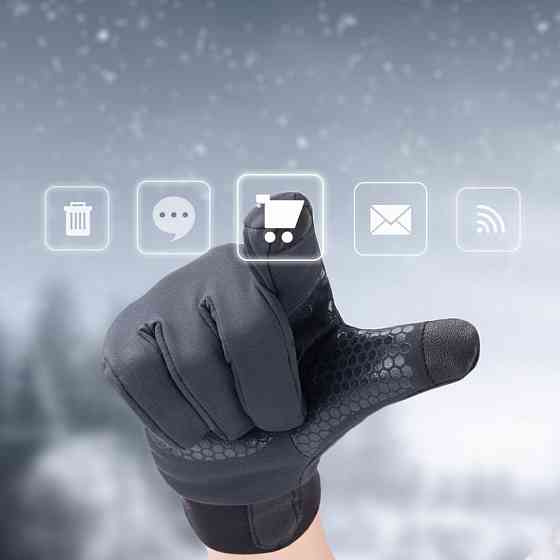 Вологозахисні рукавички Naturehike NH19S005-T, розмір XL, темно-блакитні Київ