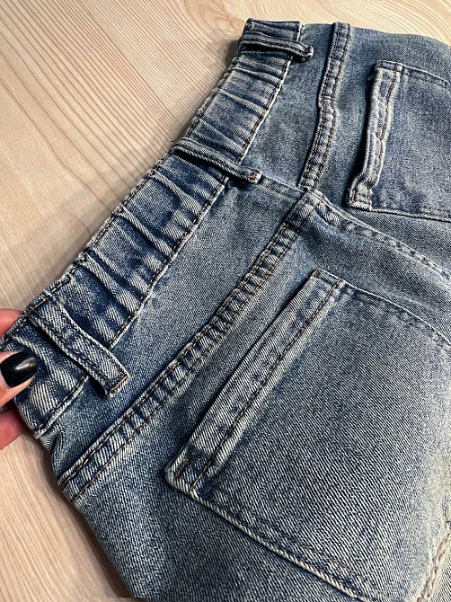 Шорти жіночі джинсові Allure 560-88 бермуди з резинкою на талії блакитні, блакитний, 30, 30, 77 см, 104 см Київ - фото 12