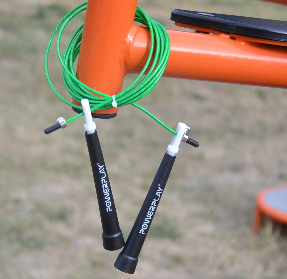 Скакалка швидкісна PowerPlay 4202 Ultra Speed Rope Зелена (2,9m.) Луцк - изображение 6