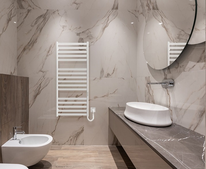 Электрический полотенцесушитель HF York 1170х530 TR K белый мат Киев - изображение 5