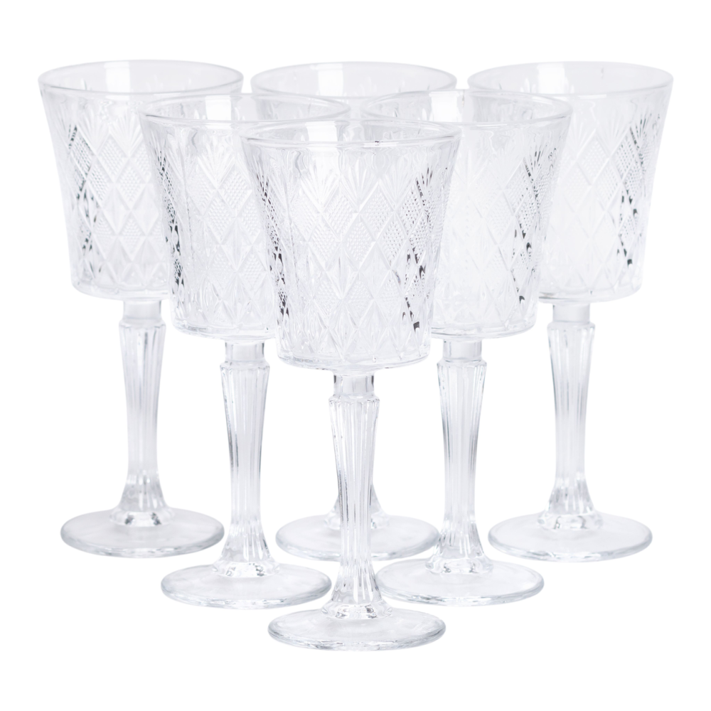 Набор стеклянных бокалов для вина 6 шт на высокой ножке Киев - изображение 1