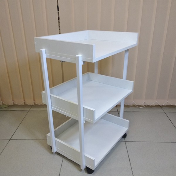 Візок косметологічний на 3 полиці з бортиками UK-04 Київ - фото 3