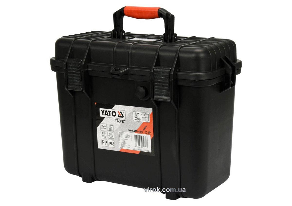 Ящик для інструменту герметичний, ударостійкий YATO 430х 244х 341 мм з поліпропілену [2] Одеса - фото 1