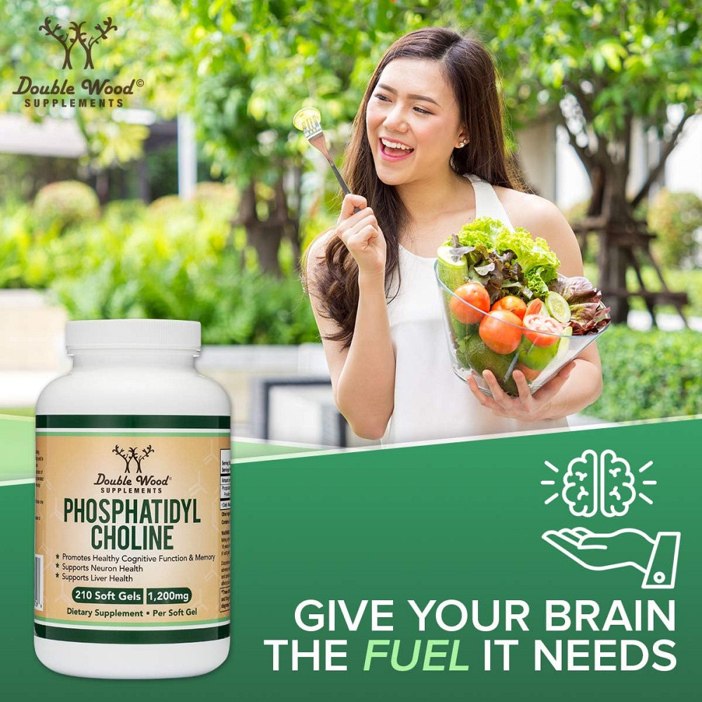 Фосфатидилхолин Double Wood Supplements Phosphatidylcholine Complex 1200 mg 210 softgels Луцк - изображение 4
