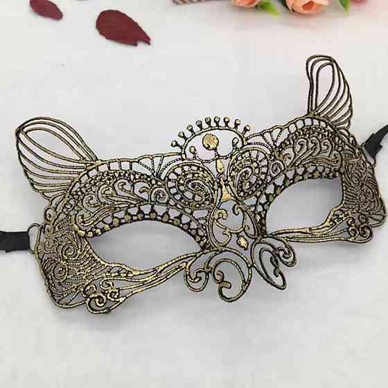 Маска на корпоратив карнавальна one size золотистий Київ