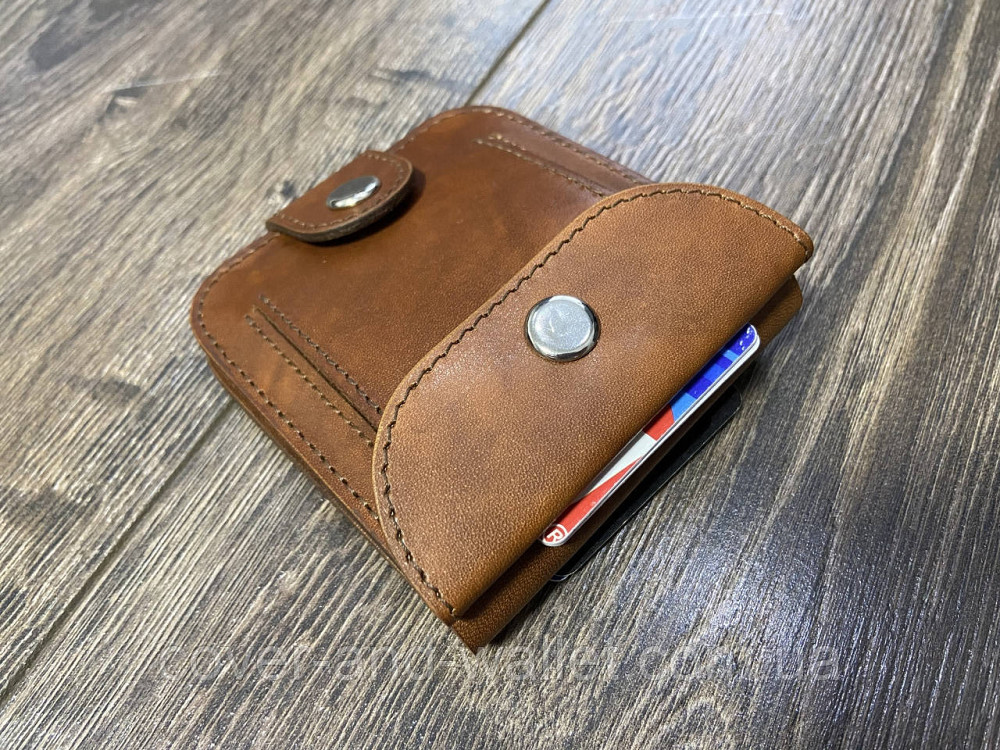 Компактный мужской кошелек коричневого цвета ручной роботы Lumberjack style Киев - изображение 8