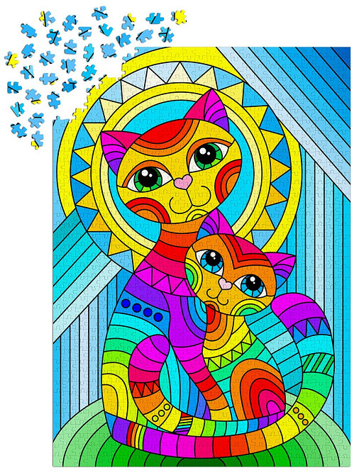 Пазл Нерозлучні кіт і кошеня - Inseparable Cat and Kitten (Enjoy-2122) Киев - изображение 4