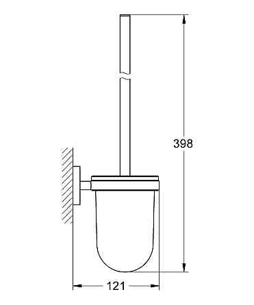 Туалетный ершик настенный в комплекте Grohe Essentials New (40374001) Черновцы
