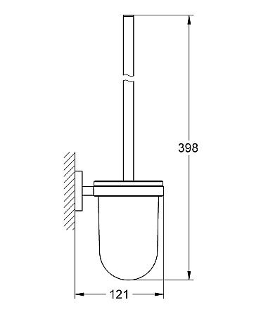 Туалетный ершик настенный в комплекте Grohe Essentials New (40374001) Черновцы - изображение 3