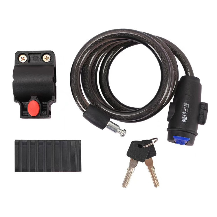 Замок велосипедный тросовый с держателем 10*1200 мм Feel Fit Бровары - изображение 1