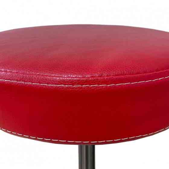 Стілець для майстра без спинки Твін на хромованій ніжці Червоний Київ