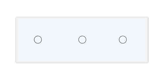 LIVOLO Розумний сенсорний прохідний/перехресний вимикач 3 сенсора (1-1-1) Livolo білий скло (VL Коломия