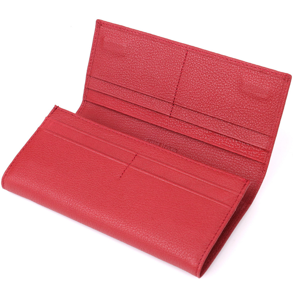 Женский вместительный кошелек из натуральной кожи Красный (ST Leather) Киев - изображение 9