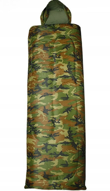 Туристичний Спальний мішок 185х75 см до 0 ° C градусів з чохлом Mil-Tec від Sturm "Pilot" (14101020) Woodland Нововолинськ - фото 2