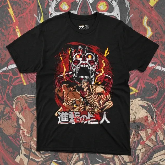 Футболка чоловіча з  принтом Атака Титанов Райнер Брайн и Эрен Егер 2 Розмір 48 Дніпро - фото 1