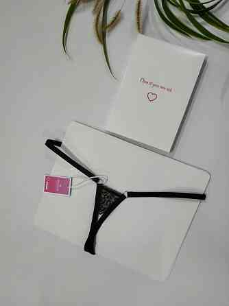 Сексуальные трусики стринги obsessive meshlove L-XL черные Славута