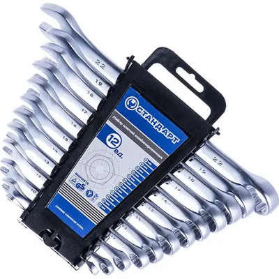 Ключ Стандарт комбінований 12 шт 6-22 мм на холдері (NKK12STE) Вінниця - фото 1