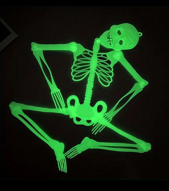 Скелет на Хэллоуин 90 см салатовый Киев - изображение 5