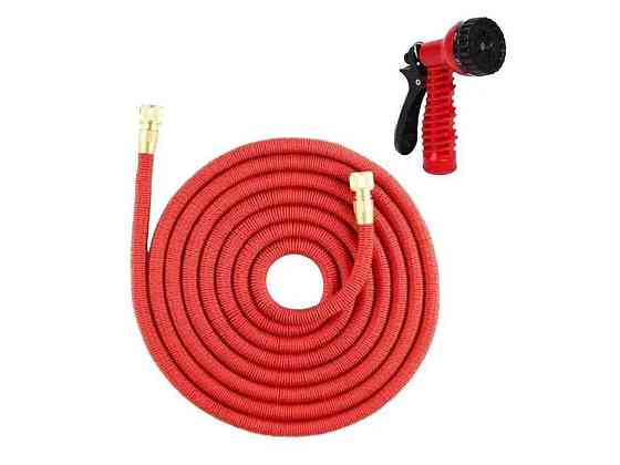 Шланг поливальний розтяжний 10-50м червоний (100FT) з пістолетом Magic Garden Hose ТМ КИТАЙ Київ
