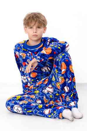 Піжама для хлопчика — підлітка, тепла (махра), домашній комплект Київ