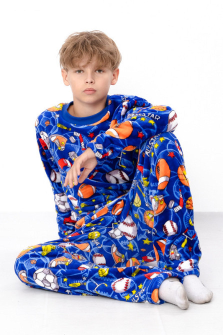 Пижама для мальчика - подростка, теплая (махра), домашний комплект Киев - изображение 5