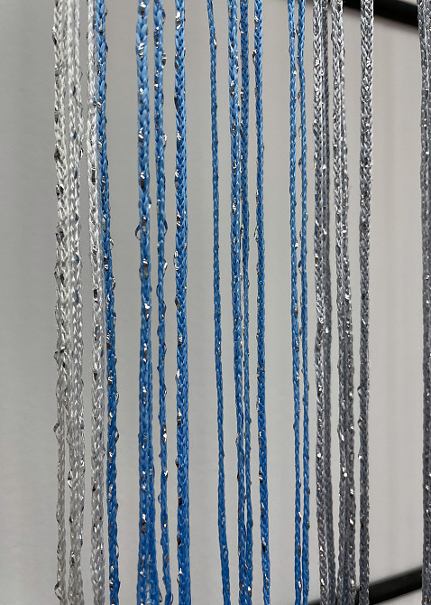 Шторы-нити с люрексом Голубой с серо-белым 300х300см 1 шт (61-061) Киев - изображение 6