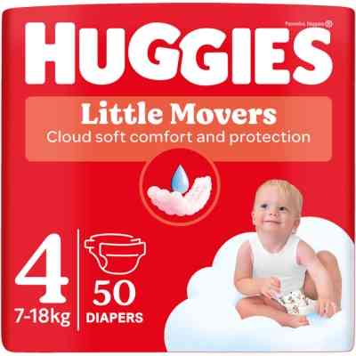 Подгузники Huggies Little Movers 4 (7-18 кг) Jumbo 50 шт (5029053567587) Винница