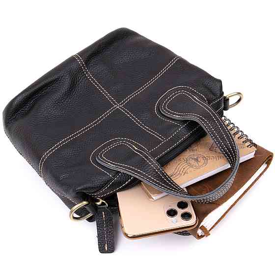 Сумка жіноча на блискавці флотар Vintage 20407 Чорна Київ