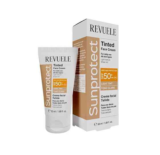 Тонуючий крем для обличчя Світлий тон з SPF50 Sunprotect Revuele 50 мл Київ