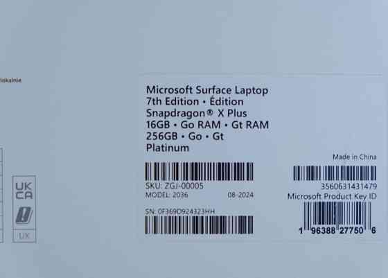 Ноутбук Microsoft Surface Laptop 7 (7th Edition ) Shapdragon *X Plus 16/256Gb. Київ