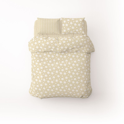 Постельное белье Home Line Зори в горох/паркет пудровый, бязь, полуторный (183205) Винница - изображение 2