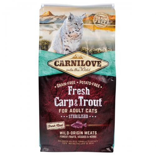 Корм сухий Carnilove Fresh Carp and Trout Sterilised for Adult cats для дорослих стерилізованих та кастрованих котів з короп Київ - фото 3