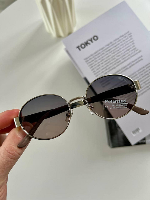 Женские очки Gucci. Polarized 🔥 с металлической оправой – стильный аксессуар для среднего лица MasterSem Киев - изображение 5
