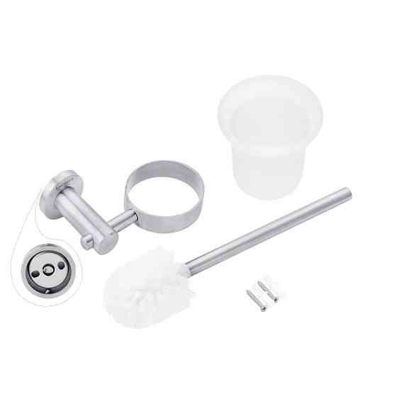 Йоршик для унітазу настінний Kroner KRP Edelstahl Klassisch - ESG3710 сатин/білий Київ