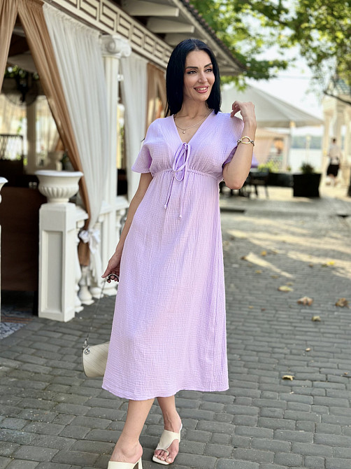 Длинное муслиновое платье 