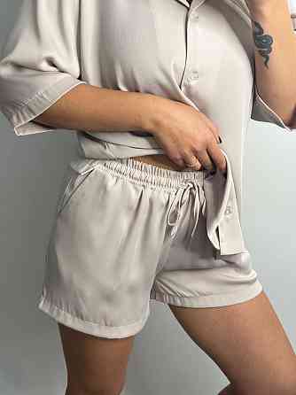 Жіночий костюм-двійка із сатину Пудра M-L Харків