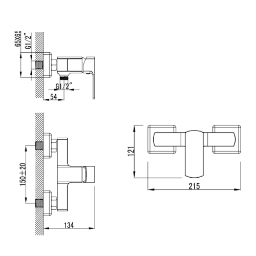 Змішувач Como d35мм для душу Corso Житомир