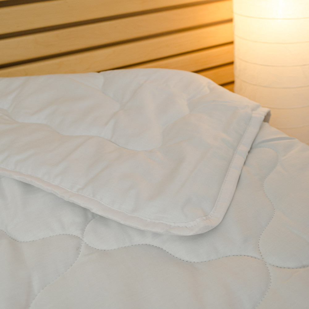 Одеяло конопляное летнее Сатин Белый YouStar двуспальное 170х210 см (Белый) Сумы - изображение 3