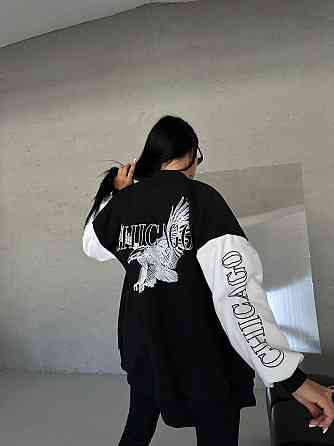 Женский теплый прогулочный костюм: бомбер и лосины трехнить на флисе + рубчик Одесса