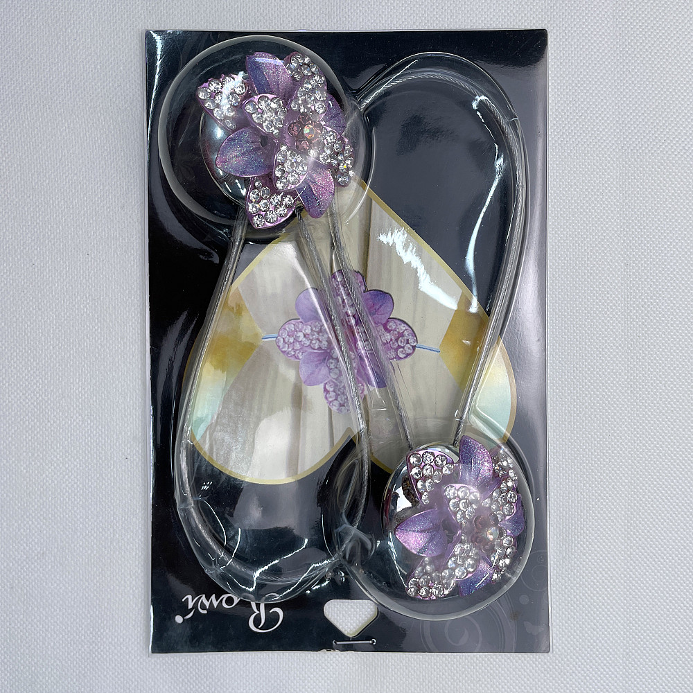 Магніти для штор та гардин "Flowers" набір 2 шт Бузковий (81-189) Київ - фото 8