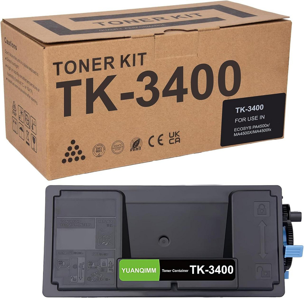 Совместимый тонер-картридж TK-3400 черного цвета для Kyocera ECOSYS PA4500/ PA4500x/MA4500/ MA4500x/ MA4500fx/ 1T0C0Y0NL0 Днепр - изображение 1