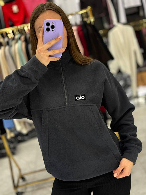 Жіноча стильна та комфортна худі в спортивному стилі Турецький фліс "PoIar" Графіт, 46/48 Одеса - фото 1