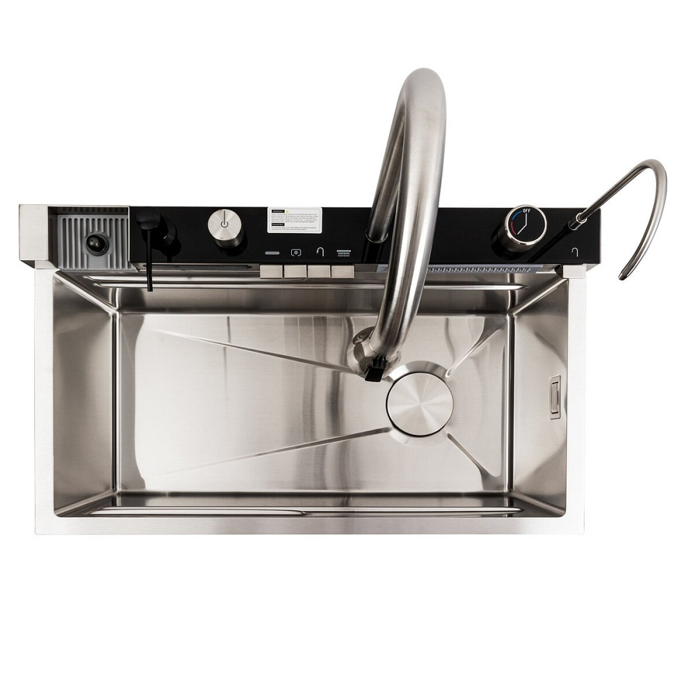 PLATINUM Кухонна мийка 75*45М сатин Platinum Handmade "Водоспад" Киев - изображение 3