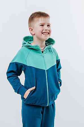 Костюм спортивный для мальчиков, морская волна, топ Крохатушка одяг Киев